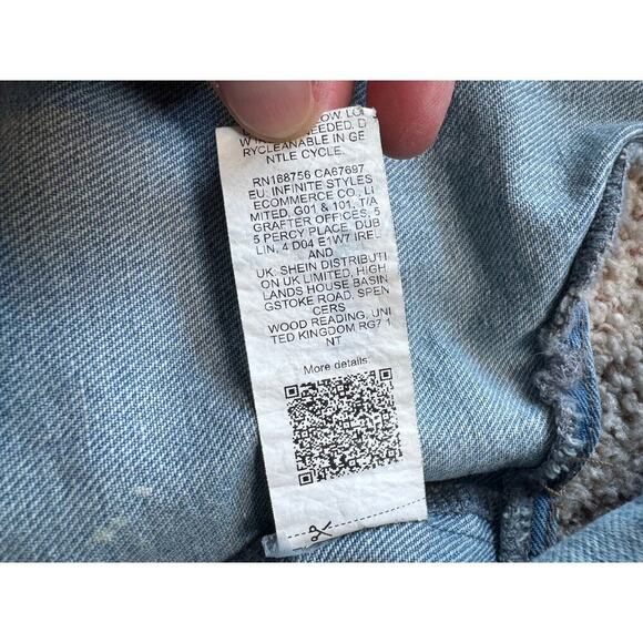 DAZY Vintage Denim Vest size women's Large; broken zipper; Jean Vest - Picture 9 of 10